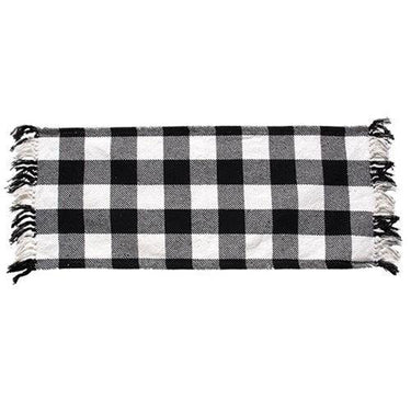 Black & White Buffalo Check Long Runner - The Fox Decor